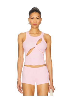 Mother of All Ariel Rib Top in Pink. Size L. Also in M, S, XL, XS.