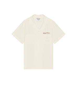 Midnight Rodeo Striped Camp Collar Shirt in Cream. Size M. Also in S.