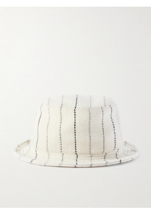 Gabriela Hearst - Kiran Striped Cashmere And Wool-blend Bucket Hat - Ivory - S,M,L