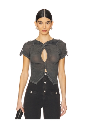 KNWLS Twist Top in Grey. Size L. Also in XS.