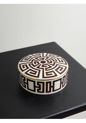 GINORI 1735 - Gold-plated Porcelain Trinket Box - White - One size