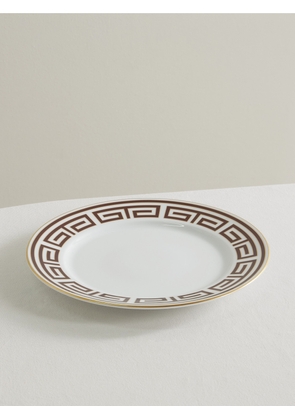 GINORI 1735 - Labrinto Gold-plated Porcelain Dinner Plate - White - One size
