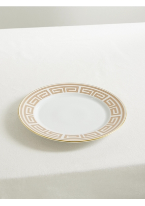 GINORI 1735 - Labrinto Gold-plated Porcelain Dinner Plate - White - One size