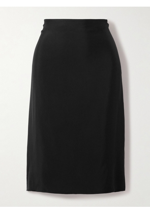 Marni - Pleated Satin-twill Skirt - Black - IT38,IT40,IT42,IT44,IT46