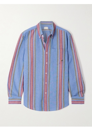 Aimé Leon Dore - Striped Cotton Oxford Shirt - Blue - x small,small,medium