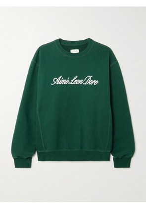 Aimé Leon Dore - Logo-print Cotton-jersey Sweatshirt - Green - x small,small,medium