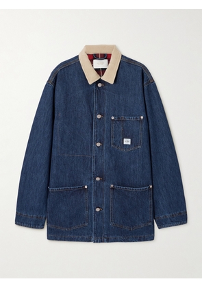 Aimé Leon Dore - Corduroy-trimmed Denim Jacket - Blue - x small,small,medium