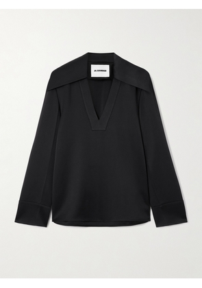 Jil Sander - Satin-crepe Blouse - Black - DK34,DK36,DK38,DK40,DK42,DK44