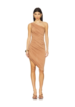 Norma Kamali Diana Mini Dress in Brown. Size L. Also in M.