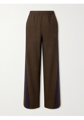 Aimé Leon Dore - Striped Herringbone Wool And Cotton-blend Track Pants - Brown - x small,small,medium