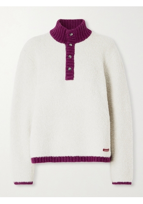 Aimé Leon Dore - Chalet Appliquéd Wool-blend Chenille Sweater - Gray - x small,small,medium