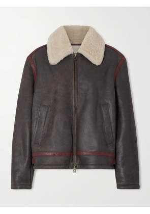 Aimé Leon Dore - Printed Shearling Jacket - Brown - x small,small,medium