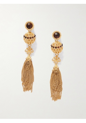 Chloé - Gold-tone Obsidian Earrings - One size