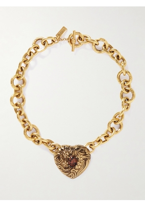 Chloé - Bashed Gold-tone And Resin Necklace - One size