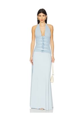 Maygel Coronel Villadiego in Baby Blue.