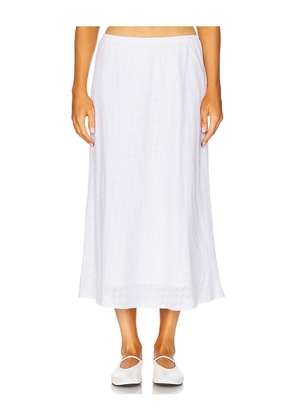 LNA Waialea Eyelet Skirt in White. Size L. Also in S, XS, M, XL.