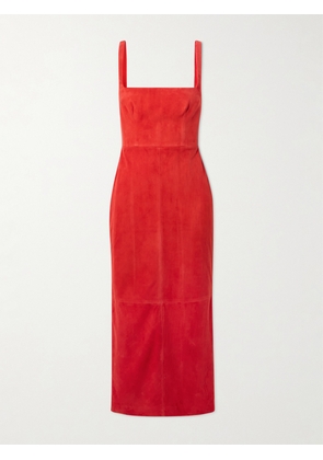 Alex Perry - Singlet Suede Midi Dress - Red - UK 6,UK 8,UK 10,UK 12,UK 14