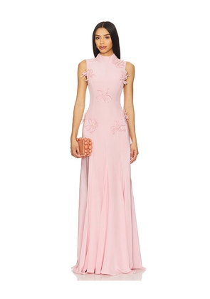 LA FUORI Backless Maxi Dress in Pink. Size L. Also in XS.