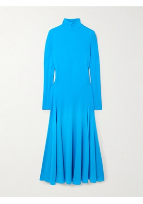 Alaïa - Open-back Jersey Turtleneck Midi Dress - Blue - FR 34,FR 36,FR 38,FR 40,FR 42