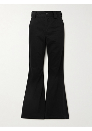 Balenciaga - Organic Cotton-twill Flared Pants - Black - FR 36,FR 38,FR 40