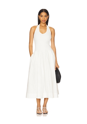L'Academie by Marianna Kara Midi Dress in White. Size L. Also in XS, S, M, XL.