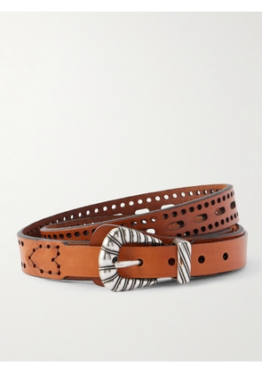 Etro - Cutout Leather Waist Belt - Brown - 65,70,75,80,85,90,95