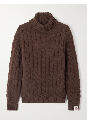 BALLY - Cable-knit Wool Turtleneck Sweater - Brown - IT36,IT38,IT40,IT42,IT44,IT46,IT48