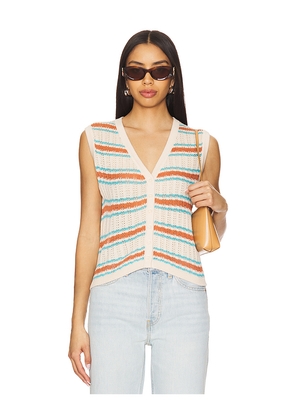 LNA Lou Sleeveless Cardigan in Beige. Size L. Also in S, XS, M.