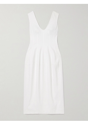 Another Tomorrow - Organic Hemp-blend Midi Dress - White - IT36,IT38,IT40,IT42,IT44,IT46,IT48