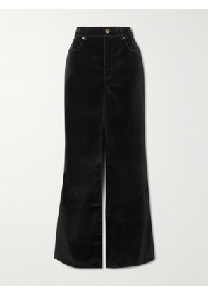 La DoubleJ - Cotton-velvet Wide-leg Pants - Black - 25,26,27,28,29,30