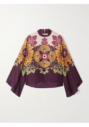 La DoubleJ - Make An Exit Printed Silk-twill Blouse - Multi - xx small,x small,small,medium,large,x large