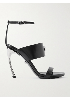 Versace - Embellished Leather Sandals - Black - IT36,IT36.5,IT37,IT37.5,IT38,IT38.5,IT39,IT39.5,IT40,IT40.5,IT41