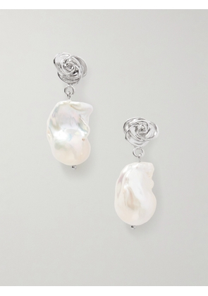 Magda Butrym - Silver-tone Pearl Earrings - One size
