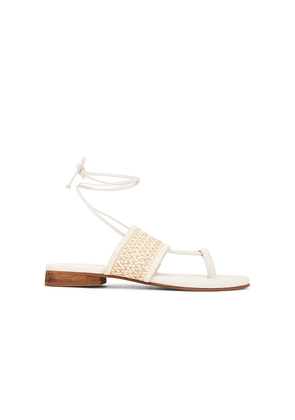 Kaanas Bamboo Wrap-Around Thong in Cream. Size 10. Also in 7, 8, 9.