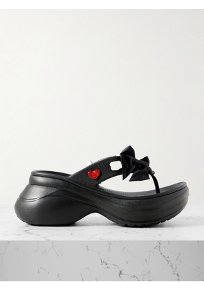 Balenciaga - + Crocs™ Embellished Rubber Platform Flip Flops - Black - IT35,IT36,IT37,IT38,IT39,IT40,IT41