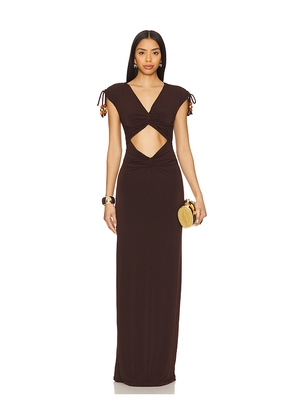 Lovers and Friends Mia Gown in Chocolate. Size M. Also in S, XS, XXS.
