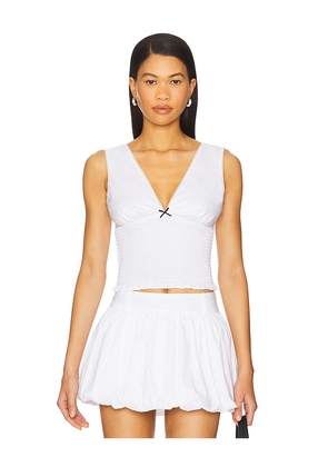 NIA Bleu Top in White. Size L. Also in S, XS, M, XL.