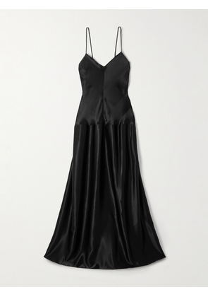 FFORME - Layla Hammered-satin Maxi Dress - Black - IT38,IT40,IT42,IT44,IT46