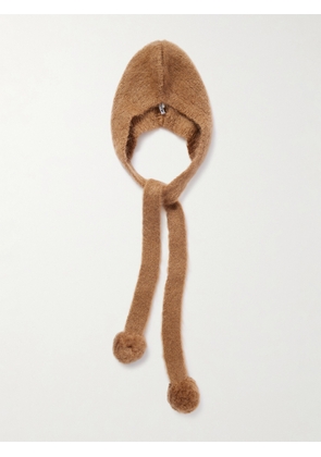 Acne Studios - Tie-detailed Mohair And Wool-blend Hood - Neutrals - One size
