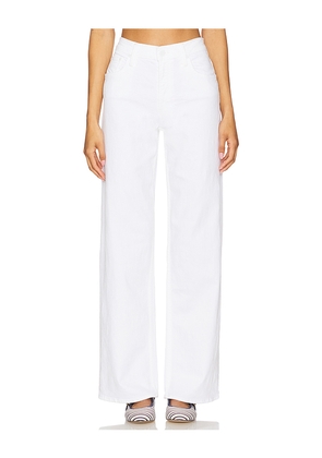 MOTHER The Spinner Zip Sneak Jeans in White. Size 26. Also in 32, 33, 34.