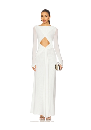 MISHA The Transit Mesh Dress in Ivory. Size M. Also in S, XL.