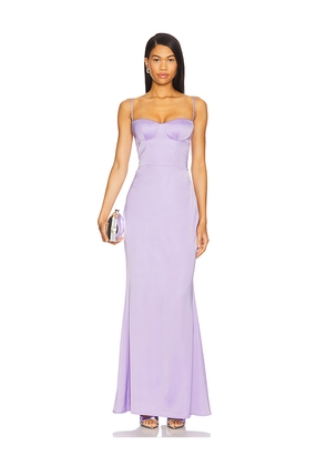 Katie May Yasmin Gown in Lavender. Size L. Also in XS, S, M, XL.