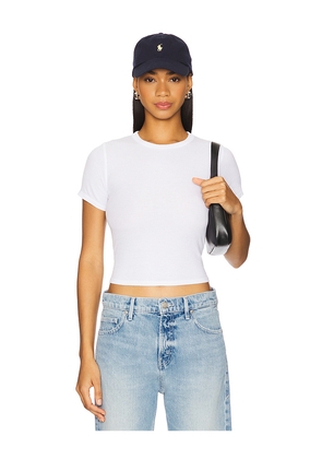 Michael Lauren Rhea Short Sleeve Fitted Top in White. Size L. Also in XS, M.