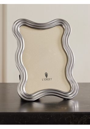 L'Objet - Ripple Platinum-plated 4x6 Picture Frame - Silver - One size