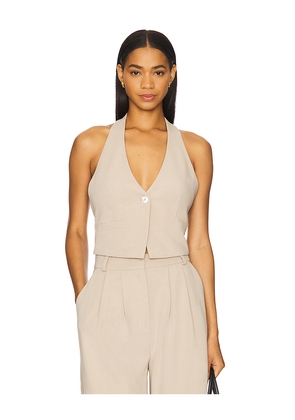 Lovers and Friends Aria Vest in Beige. Size L. Also in XS, S, M, XL.