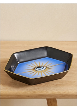 L'Objet - + Lito Gold-plated Porcelain And Resin Tray - Blue - One size
