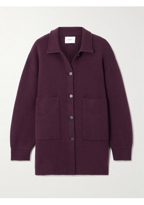 LISA YANG - Julianne Cashmere Cardigan - Burgundy - 01,2