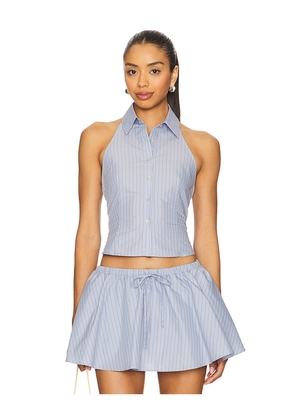 NIA Pablo Top in Blue. Size L. Also in S, XS, M, XL.