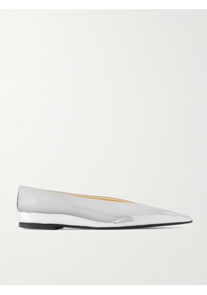 Proenza Schouler - Slash Metallic Leather Point-toe Flats - Silver - IT37,IT38,IT38.5,IT39,IT39.5,IT40,IT40.5,IT41,IT41.5,IT42