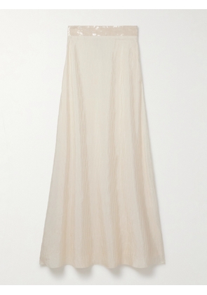 Dima Ayad - Strapless Sequin-embellished Cloqué Gown - Cream - x small,small,medium,large,x large,xx large,xxx large